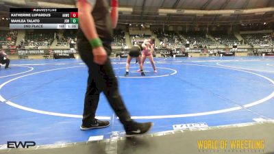 2nd Place - Katherine Lupardus, All-American Wrestling Club vs Mahlea Talato, Jackson County Wrestling Club