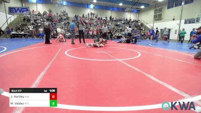 160 lbs Semifinal - James Hartley, Vinita Kids Wrestling vs Mateo Valdez, Miami Takedown Club