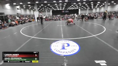 150 lbs Quarterfinal - Carson Weber, Izzy Style Wrestling vs David Ogunsanya, Beat The Streets Chicago-Oak Park