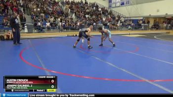 138 lbs Champ. Round 1 - Joseph Galindo, J, Villa Park High School vs Austin Crouch, Murrieta Valley High School