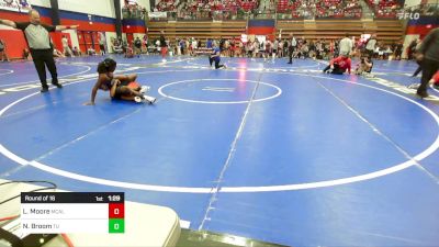 126 lbs Round Of 16 - Lee Moore, McAlester Youth Wrestling vs Nick Broom, Tulsa Union