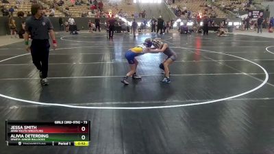 73 lbs Semifinal - Jessa Smith, Arab Youth Wrestling vs Alivia Deterding, Sparta Junior Bulldogs