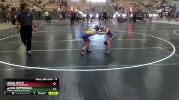 73 lbs Semifinal - Jessa Smith, Arab Youth Wrestling vs Alivia Deterding, Sparta Junior Bulldogs