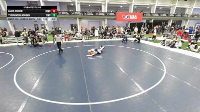 Junior Boys - 132 lbs Cons. Round 4 - Jack Hooe, Honey Badger Wrestling Club vs Draven Johns, Team Idaho Wrestling Club