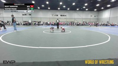 40 lbs Rr Rnd 2 - Riley Tarwater, Untouchables Girls Black vs Hunter Prose, Shelton Wrestling Academy K-6