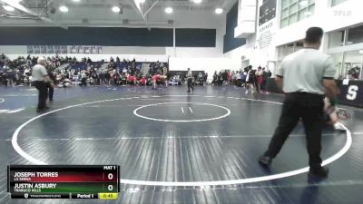 106 lbs Cons. Round 6 - Justin Asbury, Trabuco Hills vs Joseph Torres, La Serna