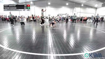 43 lbs Quarterfinal - Riley Tarwater, Eufaula Ironheads Wrestling Club vs Tucker Hawkins, Checotah Matcats