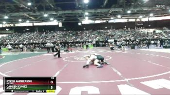 113 lbs Quarterfinal - Ryker Andreason, Owyhee vs Camden Kuntz, Mountain Home