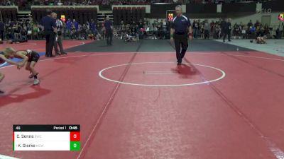 46 lbs Quarterfinal - Koy Gierke, Miles City Wrestling Club vs Cohen Senne, Bozeman Wrestling Club