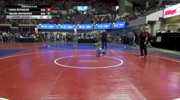 37 lbs Champ. Round 1 - Zelina Gustafson, Butte Wrestling Club vs Lucia Reynolds, Windy City Wrestlers