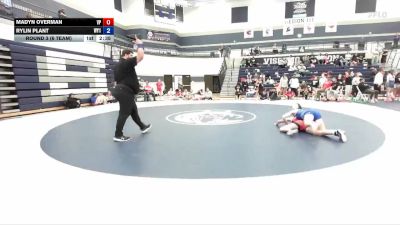 105 lbs Round 3 (6 Team) - Madyn Overman, Valiant Prep vs Rylin Plant, Wyoming 1