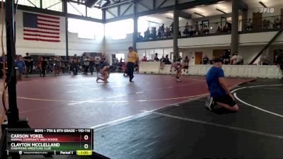 110-116 lbs Semifinal - Carson Yokel, Normal Community High School vs Clayton McClelland, Champions Wrestling Club