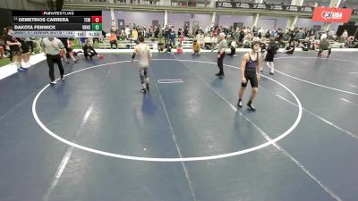 Junior Boys - 132 lbs Champ. Round 1 - Demetrios Carrera, Team El1te Wrestling vs Dakota Fenwick, Van Buren High School Wrestling