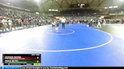 130 lbs Champ. Round 1 - Pierce Bilyeu, Team Aggression Wrestling Club vs Jackson Woods, Askeo International Mat Club