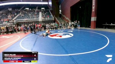 130 lbs Quarterfinal - Beck Miller, Touch Of Gold Wrestling Club vs Douglas Mowrey, Lander USA Wrestling