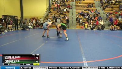 150 lbs Round 3 - Forrest Uhing, Boarder Bandits vs Wyatt Johnson, Becker Bulldogs