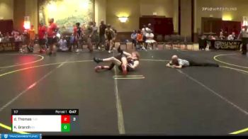 117 lbs Round 1 (4 Team) - Kaden Branch, Bad Bass vs Dece Thomas, The Untouchables Black
