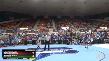 115 lbs Cons. Round 1 - Willow Wyatt, Burlingame vs Addison Evans, Whitewater-Remington