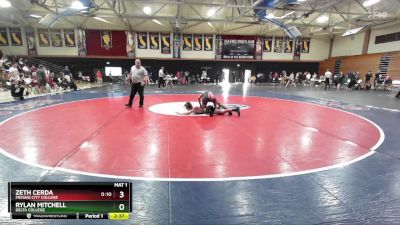 133 lbs Cons. Semi - Rylan Mitchell, Delta College vs Zeth Cerda, Fresno City College