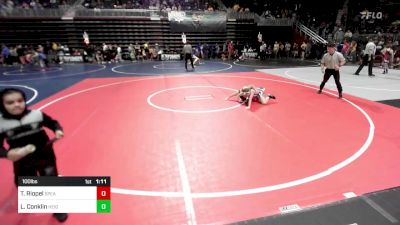 100 lbs Semifinal - Tate Riopel, Spearfish Youth Wrestling vs Liam Conklin, Heights WC