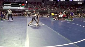 3A-144 lbs Champ. Round 1 - Will Casey, Western Dubuque vs Gus Kirwan, Johnston