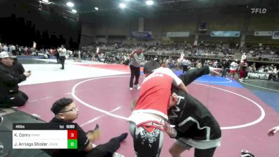 46 lbs Quarterfinal - Kempsey Conry, Pomona Elite vs Jake Arriaga Shisler Jr, Pueblo West Storm