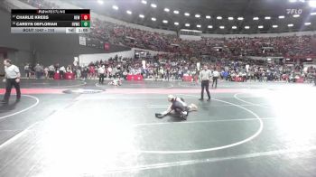 110 lbs Champ. Round 1 - Charlie Krebs, RT Elite Wrestling vs Carsyn DeFlorian, Holmen Viking Wrestling Club