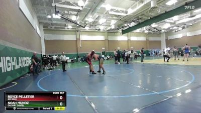 285 lbs Cons. Round 2 - Noah Munoz, Calvary Chapel vs Royce Pelletier, Big Bear