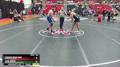 285 lbs Cons. Round 5 - Jude Beers, Northeastern Oklahoma A&M vs Judson Rowland, Central Oklahoma