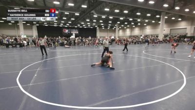 130 lbs Cons. Quarters - Kaydence Golding, North Dakota vs Sussette Bell, California