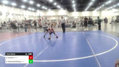 58 lbs Consolation - Dayvion Espino, Oakdale, Wrestling vs Hunter Rauschenberger, Pomona Elite