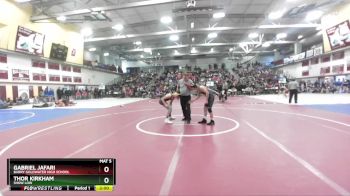 106 lbs Champ. Round 2 - Gabriel Jafari, Barry Goldwater High School vs Thor Kirkham, Show Low