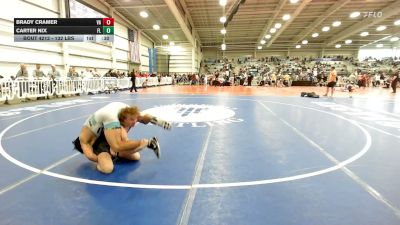 132 lbs Consi Of 64 #2 - Brady Cramer, VA vs Carter Nix, FL