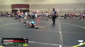 78 lbs Round 3 (6 Team) - Thomas Block, Copperheads vs Mason Pitzen, Foxfire WC