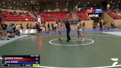 110 lbs Round 2 - Vivienne Popadiuc, NM vs Nyzia Burney, KS