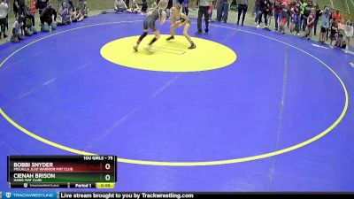 75 lbs Quarterfinal - Cienah Brison, Hawk Mat Club vs Bobbi Snyder, Molalla JuJu Warrior Mat Club