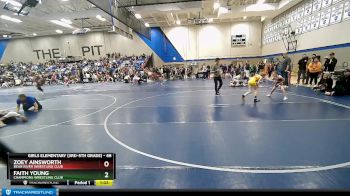 68 lbs 3rd Place Match - Zoey Ainsworth, Bear River Wrestling Club vs Faith Young, Champions Wrestling Club