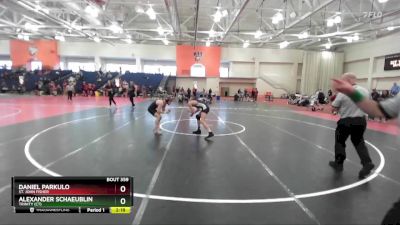 125 lbs Quarterfinal - Alexander Schaeublin, Trinity (CT) vs Daniel Parkulo, St. John Fisher