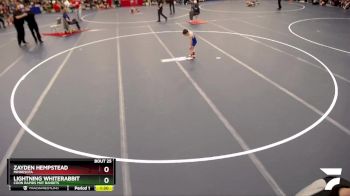 40-44 lbs Quarterfinal - Lightning Whiterabbit, Coon Rapids Mat Bandits vs Zayden Hempstead, Minnesota