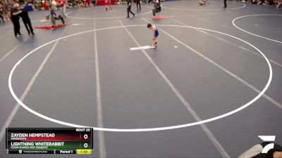 40-44 lbs Quarterfinal - Lightning Whiterabbit, Coon Rapids Mat Bandits vs Zayden Hempstead, Minnesota