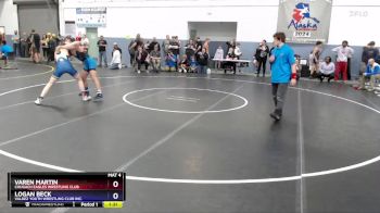 136 lbs Round 3 - Logan Beck, Valdez Youth Wrestling Club Inc. vs Varen Martin, Chugach Eagles Wrestling Club