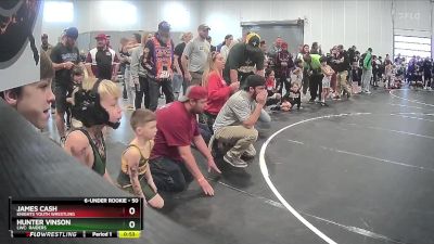 50 lbs Champ. Round 1 - James Cash, KNIGHTS YOUTH WRESTLING vs Hunter Vinson, LWC: Raiders