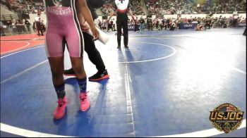 75 lbs Quarterfinal - Jaidee Ledford, Standfast vs Briâ€™eon Daugherty, Team Of Hard Knox