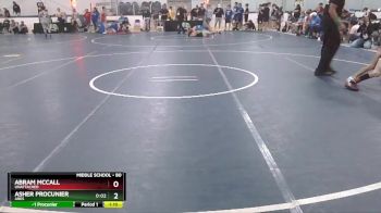 80 lbs Champ. Round 1 - Asher Procunier, Ares vs Abram Mccall, Unattached