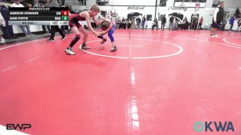 84 lbs Rr Rnd 1 - Jamison Howard, Caney Valley Wrestling vs Jake Potts, Wagoner Takedown Club