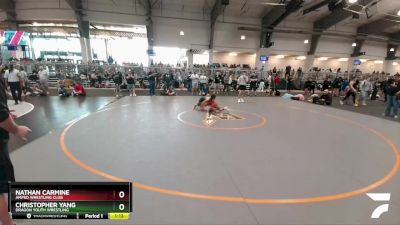 90 lbs Semifinal - Nathan Carmine, Amped Wrestling Club vs Christopher Yang, Dragon Youth Wrestling