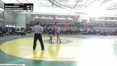 120 lbs Round Of 32 - Kayleigh Francis, Somers vs Dedeepya Kollipakula, Rocky Hill