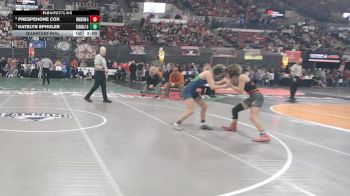 G - 100 lbs Quarterfinal - Katelyn Sphuler, Glacier (Kalispell) (Girls) vs Prespehone Cox, Frenchtown (Girls)