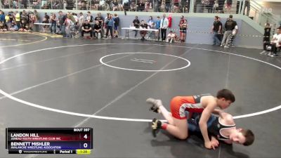 102 lbs Quarterfinal - Bennett Mishler, Avalanche Wrestling Association vs Landon Hill, Juneau Youth Wrestling Club Inc.