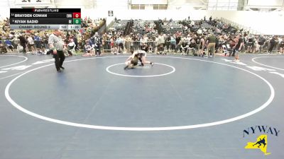 106 lbs Champ. Round 2 - Kiyan Sadid, Brawler Elite vs Brayden Cowan, Empire Wrestling Academy